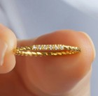 Diamond Stacking Ring Wedding Band 14k Solid Gold Thin Wedding Ring Twisted Ring