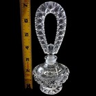 Vintage Perfume Bottle Czech Glass Art Deco Nouveau Pressed With Dauber Vanity 