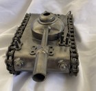 Die-cast Metal Tank - Artist Made Vintage Heavy Tank Replica - Great Shape 