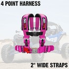 Pair Of 4 Point Safety Harnesses 2  W bypass Plug Fits Can-am Maverick X3 Pink