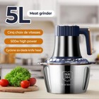 5l Electric Meat Grinder Food Processor Fruits Blender Veg Chopper Sausage Maker