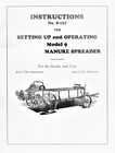 New Idea Instructions No  S-127 For Model 9 Manure Spreader Owner s Manual