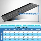 2 3 4 5 6 7 8ft Home Wheelchair Ramp Non-skid Folding Aluminum Ramps Steps Black