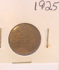 1925 Canada One Cent Penny 1 Small Cents 1   Coin