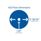 Grinder Plate For  32 Grinders With 1 4  Hole  Reversible