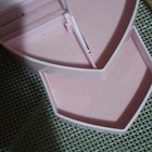 Pink Heart-shaped Jewelry Box W  Mirror  Velvet Lined  Ring Holder  Broken