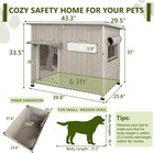 Petscosset 43 l Large Dog House For Outdoor With Adjustable Vent Window  Gray