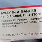 Bucilla 82821 Away In A Manger 18  Felt Stocking Kit New Vintage 1990