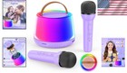 Wireless Mini Karaoke Machine With 2 Microphones Bluetooth Speaker For Kid s    