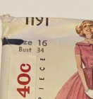Simplicity Sewing Pattern 1191 Misses    Dress Size 16 Vintage 1955 Uncut