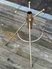 Vintage Christmas Tree Stand Brass Tone Mcm Atomic Sputnik Aluminum 1950s Mid