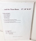 Vintage Teddy Bear Sewing Pattern Uncut Sitting 17-24 Inch For Fabric Quilts