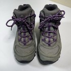Merrell Women   s Hiking Boots Us 7 5 Gray Purple Vibram Waterproof Mid Ankle 