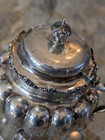 Black Starr   Frost Sterling Silver Repousse Melon Tea Kettle Pot Stand