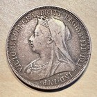 1893 Great Britain United Kingdom Shilling Queen Victoria Damaged