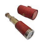Navirock 6   Solid Brass Handheld Spyglass Telescope With Cylindrical Antique 
