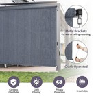 Luckup Outdoor Sunshade Patio Shades Roll Up Cordless Outdoor Blind  Blue-gray