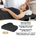 4 Sets Of Premium Microfiber Massage Table Set 3-piece black