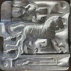 Vintage 2 Piece Lead Horse And Soldier Mold