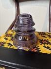 Vtg Purple Whitall Tatum Glass Insulator No 1 Made In Usa Beautiful  Manganese