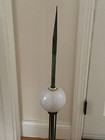Lightning Rod With Copper Rod And Milk Glass Ball