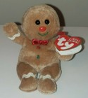 Ty Jingle Beanie Baby Sweetsy Gingerbread Man 4 5  Ornament Plush Stuffed Toy