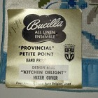 Bucilla Kitchen Delight Mixer Cover Blue White Belgian Linen  Hand Print Vintage