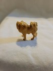Vintage Carved Bovine Bone Eskimo Dog Husky Samoyed Spitz Chow Miniature Japan 