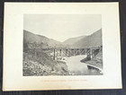 C  1890s Fitchburg Railroad Bridge At Hoosac Tunnel Print 10  X 13 5 