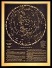 Vintage Star Map Zodiac Chart Celestial Diagram Astrological Constellation