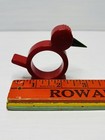 Vintage Tested Bakelite Napkin Ring Red Bird With Green Beak