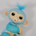 Euc Fingerlings Quincy Teal Glitter Monkey Interactive Baby Pet Wowwee Tested