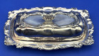 Vintage Ornate Silver Plated Covered Butter Dish 3-piece Set With Glass Liner 