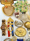 Vintage Junk Drawer Lot Jewelry Coins Necklace Brooch Earrings Buttons