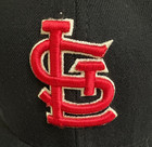 Vtg St Louis Cardinals Baseball Cap Hat Size 7  5 Black New Era 59fifty Wool
