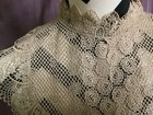 Vintage Handmade Lace Collar Beige