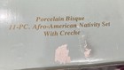New Porcelain Bisque 11-piece Afro-american Nativity Set Creche Vintage 1994