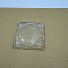 Vintage Clear Square Glass Ashtray With Corner Notches 3 5inx3 5 In