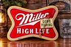 Vintage Miller High Life Beer Wall Clock Gone Fishing Bar Man Cave Advertising