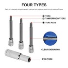 60pcs Extra Long Socket Bits And Deep Socket Set  S2 Tamperproof Torx Plus Bits