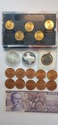 Lot Of 18 Uncirculated Coins And An Uncirculated Banknote  2 Oz Silver