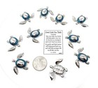 Set Of 10 Good Luck Sea Turtles Pocket Charms With Story Card By Ganz