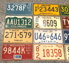 Lot Of 12 Vintage License Plate Plates Original Ontario Michigan Oregon Etc 
