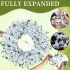 Spring Wreath Door Wreath  24 Inch Summer Wreaths For Front White Forsythia