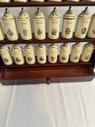 1992 Vintage Complete  Lenox Spice Garden Spice Jars Porcelain Set 24 And Rack  