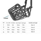 Large Pet Dog Basket Muzzle Mouth Cover Mesh Cage Nobarking Biting Chewing Black