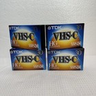 Lot Of 4 Tdk Vhs-c Hg Ultimate 30 Minute Blank Camcorder Tapes  New   Sealed