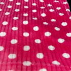 Nuby Bright Pink White Polka Dots Fleece Baby Blanket Security Lovey 