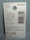 Blumenthal   2 Wood 4-hole Wooden Sewing Buttons 1  25mm New On Card