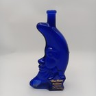 Blue Moon Chardonnay 500ml Blue Glass Collectible Wine Bottle Moon Face Design